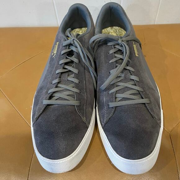 Puma Suede G Spike-less Golf Shoes Sneakers Lace up Golfer Performance Size 11.5 - Picture 5 of 10